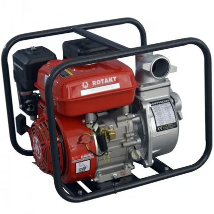 Motopompa Rotakt ROMP50ZB28-3,putere 7 CP,212 CC,4 timpi,debit maxim 600 l/min,inaltime absorbtie 8 m,refulare 28 m,diametru aspirare/refulare 50 mm (2 toli),Rosu Rotakt