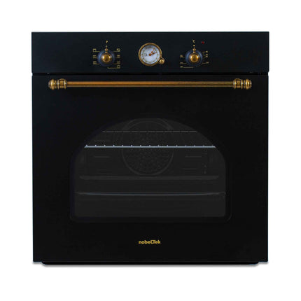 Cuptor incorporabil NobeLTek NBIO-9750RANT, 60L, sticla dubla, design rustic, antracit