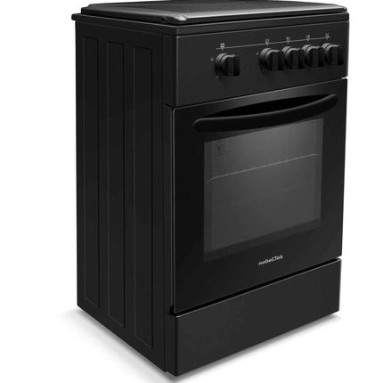 Aragaz Nobeltek NLT 5551N/G1, 50 cm, plita gaz, cuptor gaz, siguranta plita si cuptor, echipat cu diuze GPL, diuze GN de schimb, capac tabla, Negru