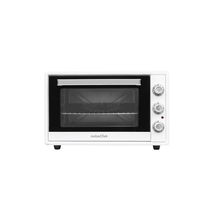 Cuptor electric NobeLTek NLT FSO60W, 60L, 2000W, grill, timer, termostat, sticla dubla, ventilator, iluminare, Alb
