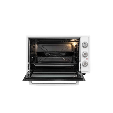 Cuptor electric NobeLTek NLT FSO60W, 60L, 2000W, grill, timer, termostat, sticla dubla, ventilator, iluminare, Alb