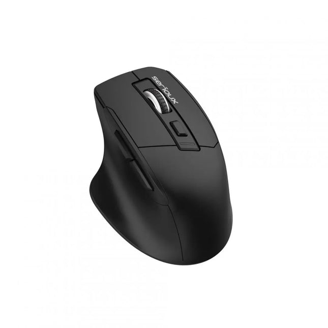 Mouse optic cu fir Serious USB 6D, Culoare neagra, Design ERGO Complet negru cu capac superior din cauciuc, 6 butoane DPI: 1200-1800-2400-3600DPI, Cablu PVC negru de 1,5 m, aaaaawAmbalaj OEM Ã®n cutie de culori