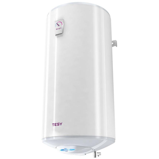 Boiler electric Tesy BiLight GCV1004420B11TSR, putere 2000 W, capacitate 100 L, presiune 0.8 Mpa, izolatie 18 mm, instalare verticala, control mecanic, clasa energetica C, protectie sticla ceramica, timp incalzire 2h 55min, termostat reglabil, protectie anti-inghet, culoare alb