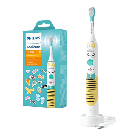 Periuta de dinti electrica copii PHILIPS Sonicare Kids HX3601/01, 31000 miscari/min, 1 program, 1 capat alb, L x A x I (mm) 63x109x220