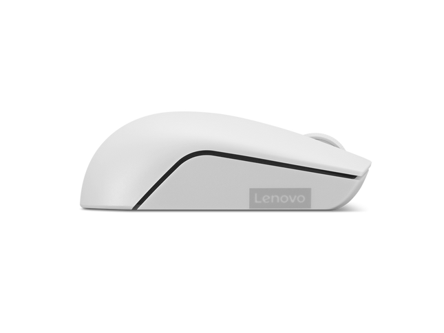 Mouse wireless Lenovo 300, Cloud Grey, Rezolutie (dpi): 1000 dpi, Butoane/rotite: 3, Interfata mouse: Wireless, Tehnologie: Wireless, Interfata receiver: dongle USB 2.4GHz, Dimensiune (mm): 97.91 x 57.99 x 32.53 mm, Greutate: 52g