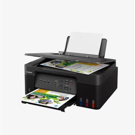 Multifunctional inkjet color CISS Canon PIXMA G3430, dimensiune A4 (Printare, Copiere, Scanare), viteza 11 ipm alb-negru, 6 ipm color,rezolutie printare 4800x1200 dpi, imprimare fara margini, alimentarehartie 100 coli, scanner CIS rezolutie 600x1200 dpi, copiere multipla 99copii, Zoom 25 - 400% (in