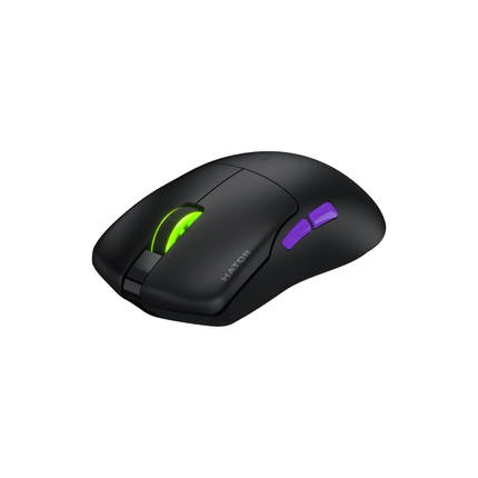 Mouse gaming wireless Hator Pulsar 3 ULTRA 8K+4K, polling rate pana la 8000Hz, senzor Optical PixArt PAW 3950, rezolutie maxima 30000 DPI, switch HATORÂ® Optical 100M, side switch Kailh 3M, durata de viata baterie in wireless mode pana la 180 de ore, negru