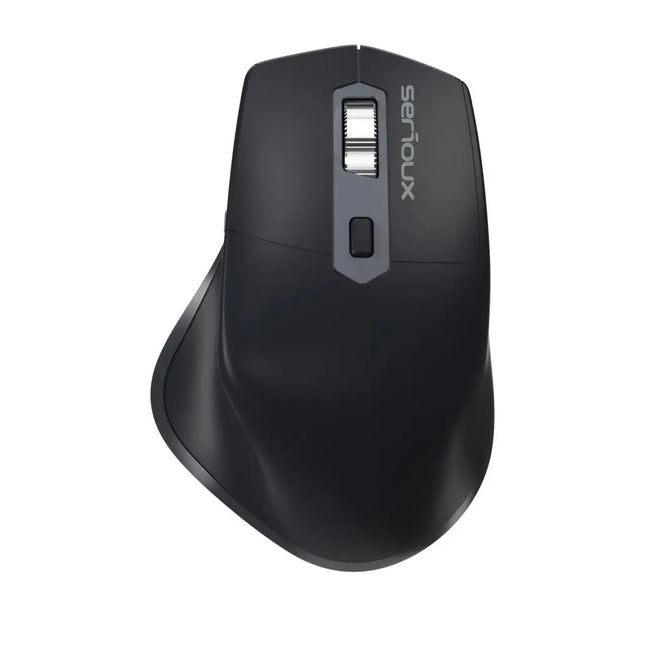 Mouse Serioux Apex 166 Wireless reincarcabil USB-C, Negru, senzor: Optic, DPI: 800/ 1200/1600/ 2400, conexiune: Dongle USB 2,4 GHz, banda de frecventa: 2,4 GHz, click silentios, design ergonomic, baterie integratÄƒ litiu de 500 mAh, cerinÈ›e OS: Win, Mac, Vista