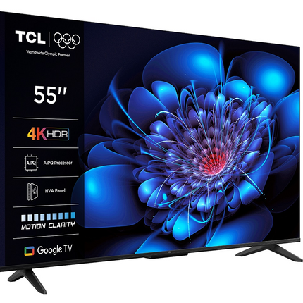 Televizor TCL LED 55P69K, 139 cm, Smart Google TV, 4K, Clasa E