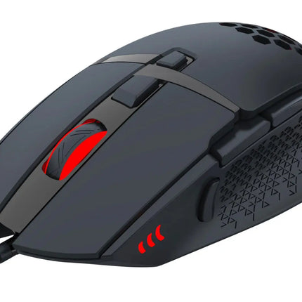 Mouse gaming Serioux Tobis, Senzor Sunplus 192, 1000-6400 DPI, switch HUANO, pana la 20 milioane de click-uri, 8 Butoane, 3 moduri de iluminare RGB, cablu USB 1.5M, plug and play, compatibil cu Windows 2000/XP/9X/VISTA/7/8/10
