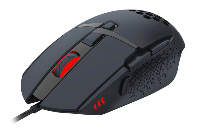 Mouse gaming Serioux Tobis, Senzor Sunplus 192, 1000-6400 DPI, switch HUANO, pana la 20 milioane de click-uri, 8 Butoane, 3 moduri de iluminare RGB, cablu USB 1.5M, plug and play, compatibil cu Windows 2000/XP/9X/VISTA/7/8/10