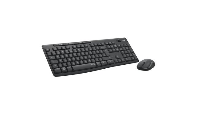 Logitech kit wireless silent MK295, SilentTouch Technology, spill- resistant, 2.4GHz, gri