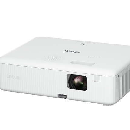 Proiector Epson CO-W01, 3LCD, 3.000 lumeni/ 2.000 Ecomode, WXGA, HD ready, 16:10, lampa 6.000 ore/ 12.000 ore Economy mode, corectie Â± 30, zoom 1- 1.35, dimensiune maxima imagine 378", distanta maxima de proiectie 10.4 m, HDMI 1.4, USB 2.0-A, USB 2.0 Type B (Service Only), Kensington lock, boxa 5W