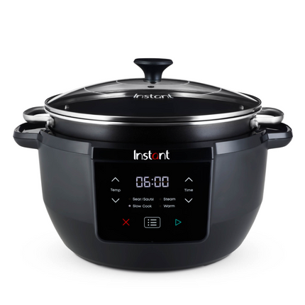 Slow Cooker Instant Pot, 800W, Capacitate 7.1L, Keep Warm, 4 in 1, control digital, Negru