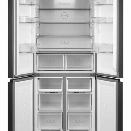 Side by Side HEINNER HSBS-M515MDINVHGBKE++, No Frost, 515 L, Clasa E, Sticla neagra