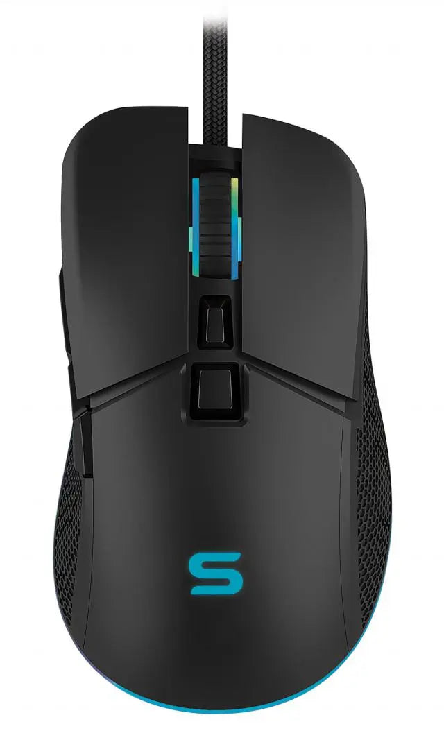 Mouse gaming Serioux Kayel, Senzor Sunplus 199, 800-6400 DPI, switch HUANO, pana la 20 milioane de click-uri, 7 Butoane, 6 moduri de iluminare RGB, cablu USB 1.5M, plug and play, compatibil cu Windows 2000/XP/9X/VISTA/7/8/10