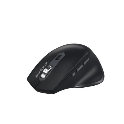 Mouse Serioux Apex 166 Wireless reincarcabil USB-C, Negru, senzor: Optic, DPI: 800/ 1200/1600/ 2400, conexiune: Dongle USB 2,4 GHz, banda de frecventa: 2,4 GHz, click silentios, design ergonomic, baterie integratÄƒ litiu de 500 mAh, cerinÈ›e OS: Win, Mac, Vista