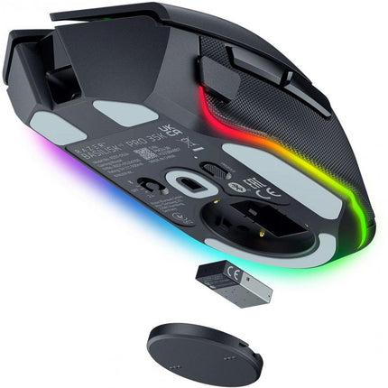 Razer Basilisk V3 35K, wireless, bluetooth, rezolutie maxima 35000 DPI, 11 butoane programabile, autonomie pana la 140h (mod wireless, miscare constanta la 1000Hz), pana la 210h (mod bluetooth), iluminare Razer Chromaâ„¢ RGB, senzor Focus Pro 35K Optical Sensor Gen-2, negru