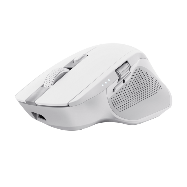 Mouse Trust Ozaa+, wireless RF 2.4GHz, bluetooth, conectivitate USB 1.1, 2.0, 3.0, rezolutie maxima 3200 DPI, alb