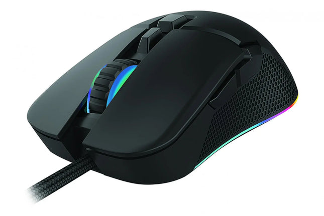 Mouse gaming Serioux Kayel, Senzor Sunplus 199, 800-6400 DPI, switch HUANO, pana la 20 milioane de click-uri, 7 Butoane, 6 moduri de iluminare RGB, cablu USB 1.5M, plug and play, compatibil cu Windows 2000/XP/9X/VISTA/7/8/10