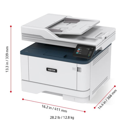 Multifunctional laser mono Xerox Workcentre B315V_DNI, (Tiparire, Copiere, Scanare, Fax),Dimensiune: A4, Viteza: 42 ppm letter/40 ppm A4 Rezolutie: 600X600 dpi, Procesor: 1 Ghz, Memorie: 512mb, Alimentare cu hartie standard: 250 coli, DADF, Limbaje de imprimare: PCL 5/6, PostScript 3, Interfata