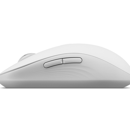 Mouse silentios Bluetooth Lenovo Yoga; pana la 4000DPI; tip: full size ambidextru; senzor: IR optic; numar de butoane: 6 (programabile); conectivitate: Bluetooth 5.3, se poate conecta la 3 dispozitive; greutate: 88g; compatibil cu Windows 10, Windows 11; include 1 x baterie de tip AA; culoare: alb