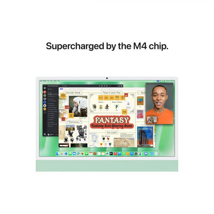 Apple iMAC 24" Retina 4.5k/ Apple M4 (CPU 10-core, GPU 10-core, Neural Engine16-core)/16GB/512GB - Green - INT KB (2024)