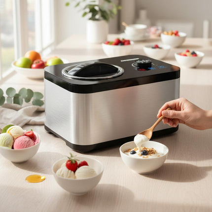 Aparat de fÄƒcut Ã®ngheÈ›atÄƒ HEINNER SweetFreeze HICM-DW154SSBK