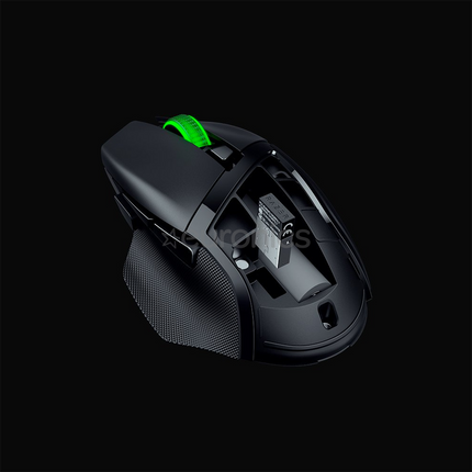 Mouse Razer Basilisk V3 X HyperSpeed, rezolutie 18000 DPI, iluminare RGB Chroma, senzor Razerâ„¢ 5G Advanced 18K DPI Optical Sensor, durata de viata baterie pana la 285 ore (hyperspeed), pana la 535 ore (bluetooth), negru