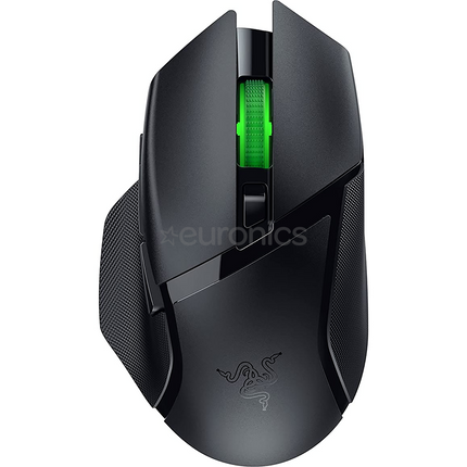 Mouse Razer Basilisk V3 X HyperSpeed, rezolutie 18000 DPI, iluminare RGB Chroma, senzor Razerâ„¢ 5G Advanced 18K DPI Optical Sensor, durata de viata baterie pana la 285 ore (hyperspeed), pana la 535 ore (bluetooth), negru