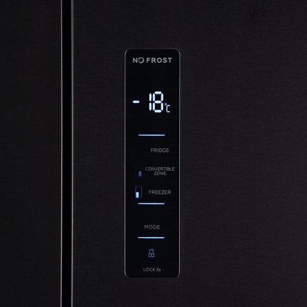 Side by Side HEINNER HSBS-HM600MDNFDXE++, No Frost, 600 L, Clasa E, Inox antracit