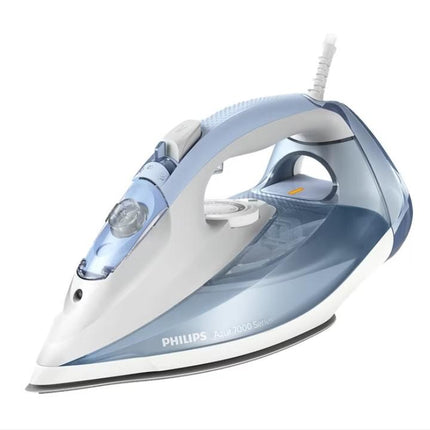 Fier de calcat PHILIPS Seria 7000 DST7011/20, 2600W, 220g/min, 300ml, talpa SteamGlide Plus, albastru deschis-gri