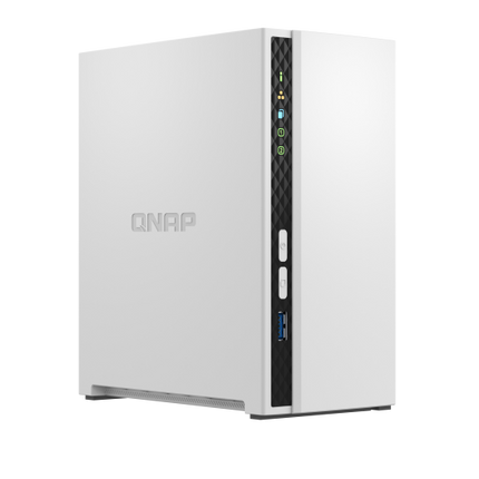 NAS QNAP 233 2-Bay, CPU ARM 2.0GHz Quad core, RAM 2GB, HDD 2.5"/3.5" SATA 6Gbps (neincluse), LAN: 1 GigaLan, USB3.2 Gen1: 1 USB2.0: 1, tower, adaptor alimentare, garantie 2 ani