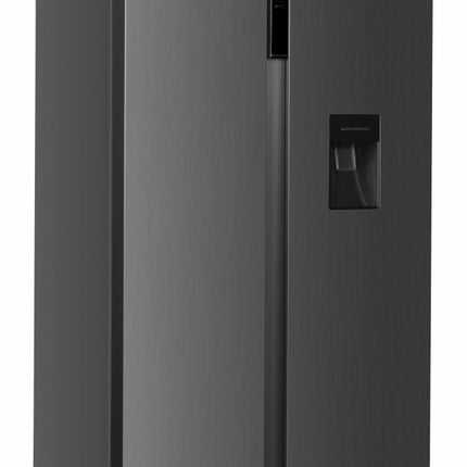 Side by Side HEINNER HSBS-H439NFXWDE++, No Frost, 439 L, Clasa E, Dozator apa, Aspect inox