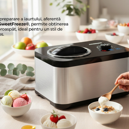 Aparat de fÄƒcut Ã®ngheÈ›atÄƒ HEINNER SweetFreeze HICM-DW154SSBK