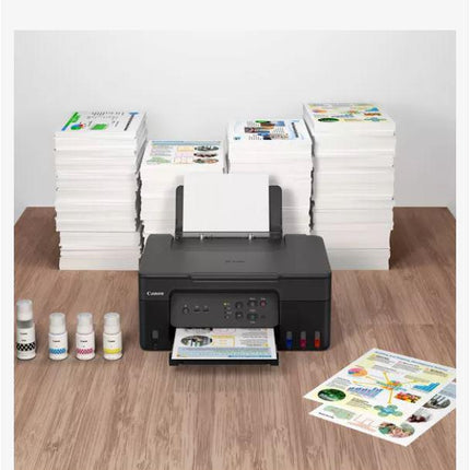 Multifunctional inkjet color CISS Canon PIXMA G3430, dimensiune A4 (Printare, Copiere, Scanare), viteza 11 ipm alb-negru, 6 ipm color,rezolutie printare 4800x1200 dpi, imprimare fara margini, alimentarehartie 100 coli, scanner CIS rezolutie 600x1200 dpi, copiere multipla 99copii, Zoom 25 - 400% (in