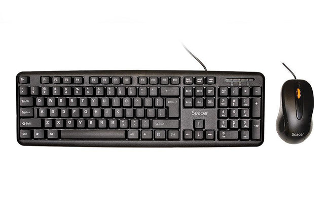 KIT Tastatura si Mouse Spacer SPDS-S6201 cu fir, USB, tastatura â€žSPKB- S62" + mouse optic â€žSPMO-F01", black, â€žSPDS-S6201â€
