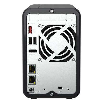 NAS QNAP 264 2-Bay, CPU Intel Celeron N5105/N5095 4-core/4-thread Processor, RAM 8 GB DDR4 (onboard, not expandable), HDD 2 x 2.5"/3.5" SATA 6Gbps + 2 x M.2 2280 PCIe Gen 3 x1 SSD slots (neincluse), LAN: 2 x 2.5GbE (optional 10GbE expansion via a PCIe card), USB3.2 Gen2: 2 x Type-A USB2.0: 2, tower