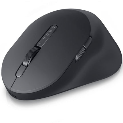 Dell Premier Rechargeable Mouse - MS900, Color: Graphite, Connectivity: Wireless, Interface: 2.4 GHz, Bluetooth 5.1, Buttons: 7 (3 programmable), Movement Resolution: Adjustable from 800 to 8000 at increments of 200, Features: Vertical and horizontal scrolling, rechargeable battery, hyper-fast