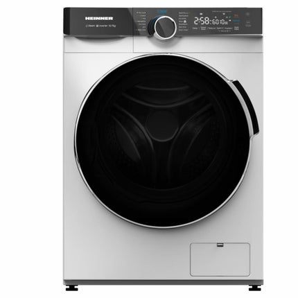 Mașină de Spălat Rufe cu Uscător Heinner HWDM-M1014IVKB, Spălare 10 Kg, Uscător 7 Kg, 1400 Rpm, Clasa B, Motor Inverter, Display Led, Control Touch, Program Spălare și Uscare Rapidă 1H, Alb