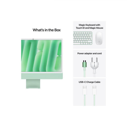 Apple iMAC 24" Retina 4.5k/ Apple M4 (CPU 10-core, GPU 10-core, Neural Engine16-core)/16GB/512GB - Green - INT KB (2024)