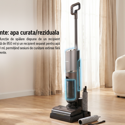 Aspirator vertical cu funcÈ›ie spÄƒlare HEINNER AquaFusionPro HSFW- PB160DRYBK