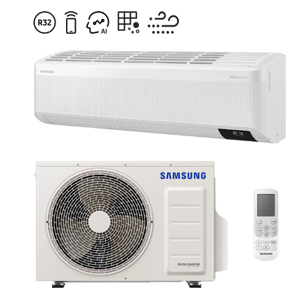 Aparat de aer conditionat Samsung Wind-Free Avant 9000 BTU Wi-Fi, Clasa A++/A++, Filtru Tri-Care, AI Auto Comfort, Fast cooling, AR09TXEAAWKNEU/AR09TXEAAWKXEU, Alb