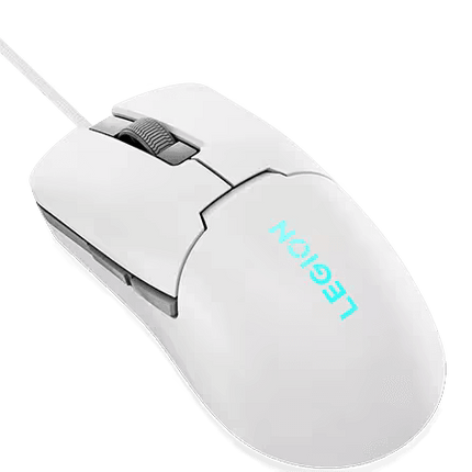 Mouse gaming Lenovo Legion M300s, Iluminare RGB, 8k DPI, Sensor Pixart, Glacier White