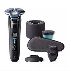Aparat de ras electric Philips Seria 7000 S7886/58, 5 W, Autonomie 60 minute, Umed si uscat, Lame SteelPrecision SkinIQ Negru