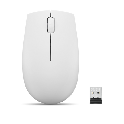 Mouse wireless Lenovo 300, Cloud Grey, Rezolutie (dpi): 1000 dpi, Butoane/rotite: 3, Interfata mouse: Wireless, Tehnologie: Wireless, Interfata receiver: dongle USB 2.4GHz, Dimensiune (mm): 97.91 x 57.99 x 32.53 mm, Greutate: 52g