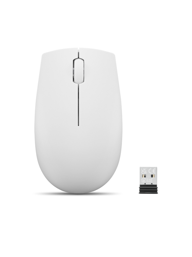 Mouse wireless Lenovo 300, Cloud Grey, Rezolutie (dpi): 1000 dpi, Butoane/rotite: 3, Interfata mouse: Wireless, Tehnologie: Wireless, Interfata receiver: dongle USB 2.4GHz, Dimensiune (mm): 97.91 x 57.99 x 32.53 mm, Greutate: 52g