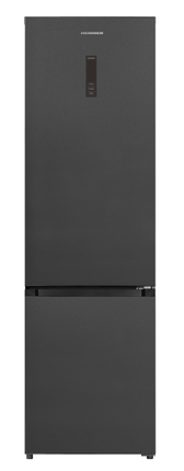 Combina frigorifica HEINNER HCNF-HM377INVDGHC, No Frost, 377 l, Clasa C, Compresor inverter, Antracit