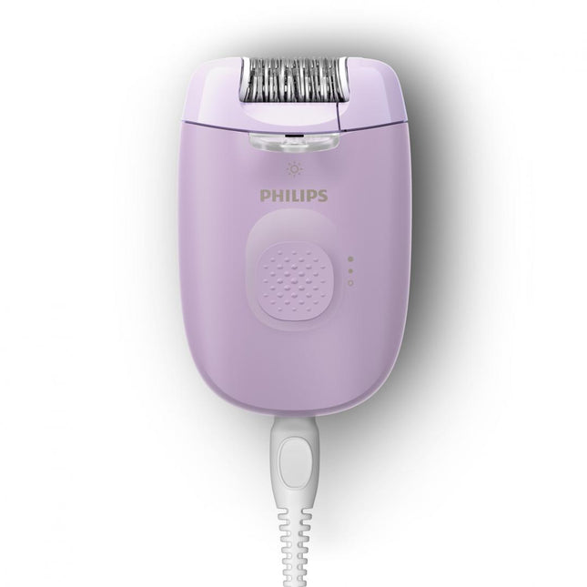Epilator PHILIPS Seria 4000 BRE257/00, 2 setari de viteza, Cap de epilare lavabil, 4 accesorii, Lila, L x A x I (mm) 50x120x145