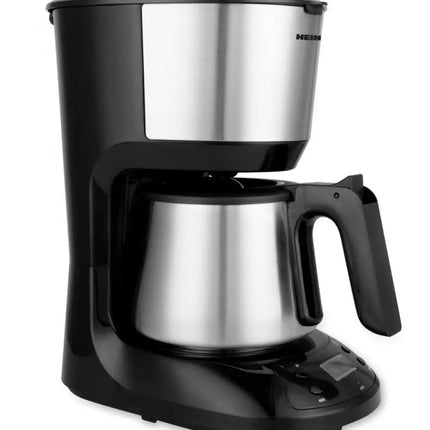 Cafetiera digitala Heinner Armoure HCM-D750SSBK, 750W, 1.25L, Display LCD, Cana din otel inoxidabil, Filtru si portfiltru detasabil, Temporizator programabil, Functie anti-scurgere, Oprire automata, Cana si portfiltru lavabile in masina de spalat vase Carpatik.ro